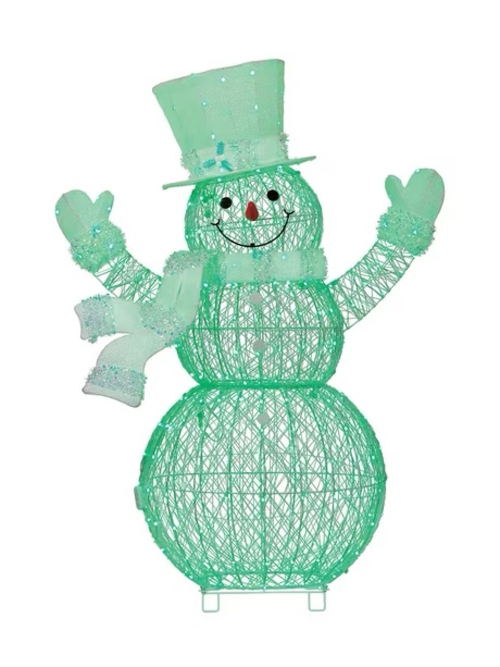 5' Pre-Lit Color Changing Snowman - Picture 3 of 7